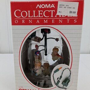 Vintage Noma Collectible Ornaments Baby Angels with Ornamotion 1989 New in Box